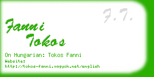 fanni tokos business card